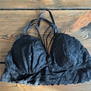 Aerie Black Lace Strappy Bralette